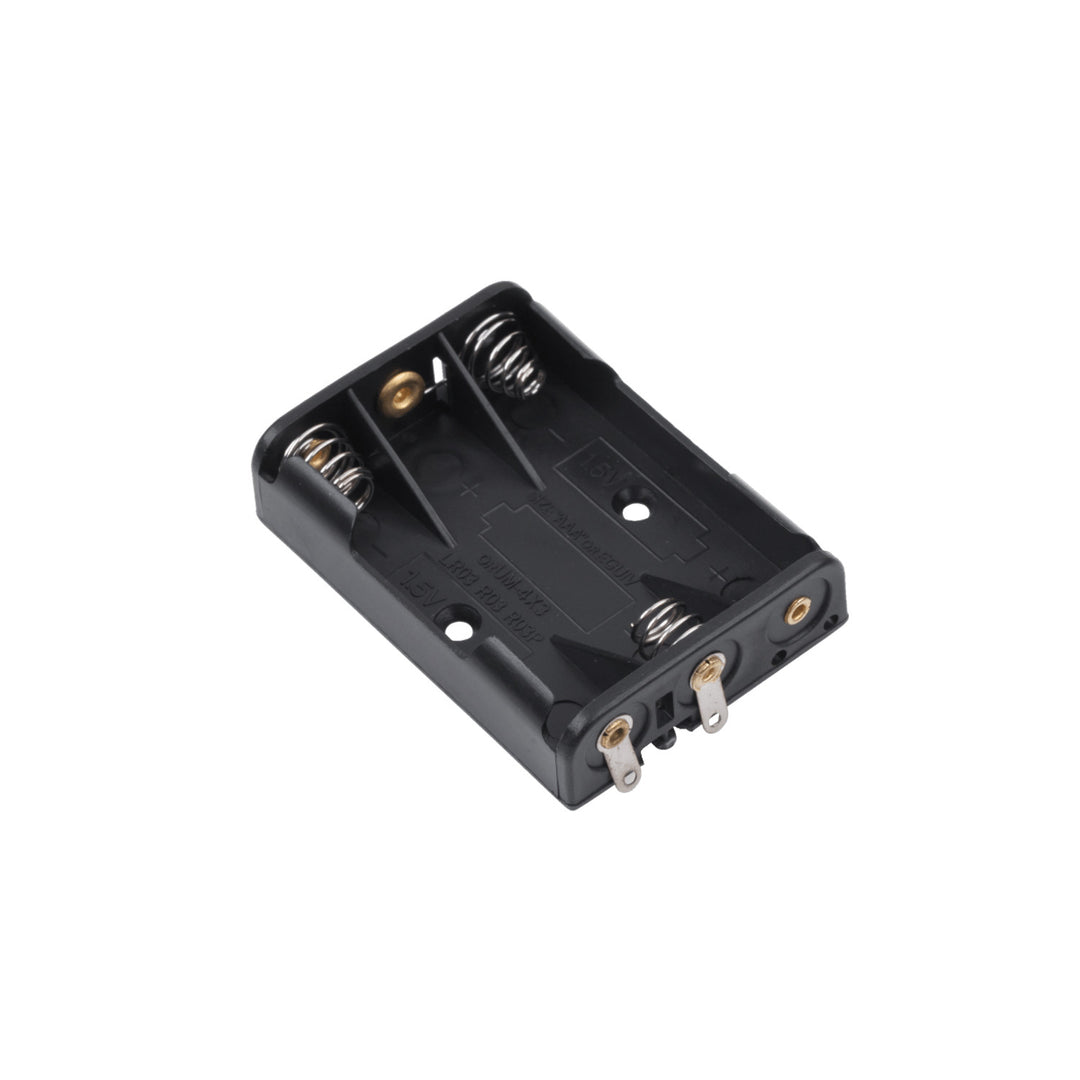 Cestino per batteria piatta 3xR3 AAA nero GNI0056