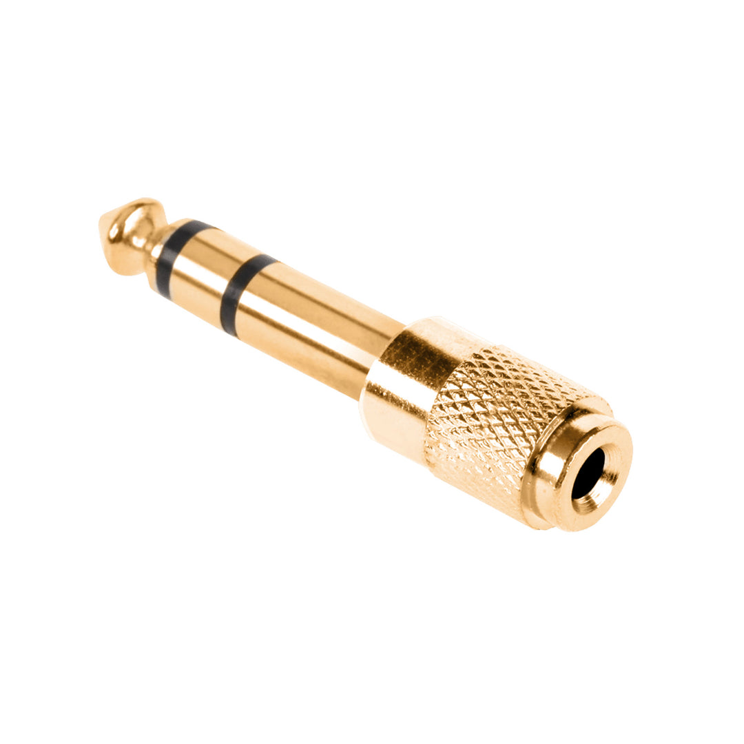 Riduzione spina jack da 6,3 mm - presa jack da 3,5 mm stereo oro