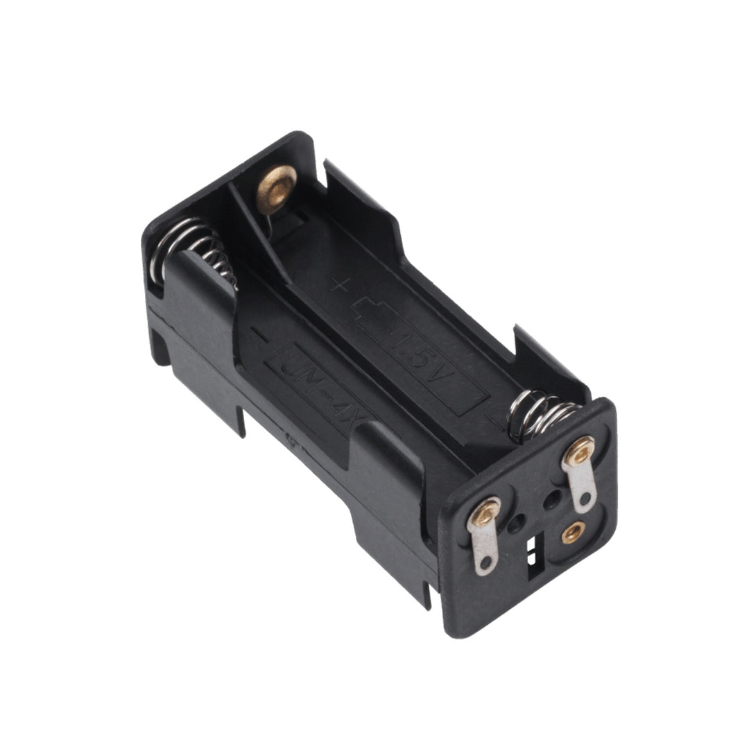 Cestino per batterie 4xR3 AAA quadrato nero GNI0057