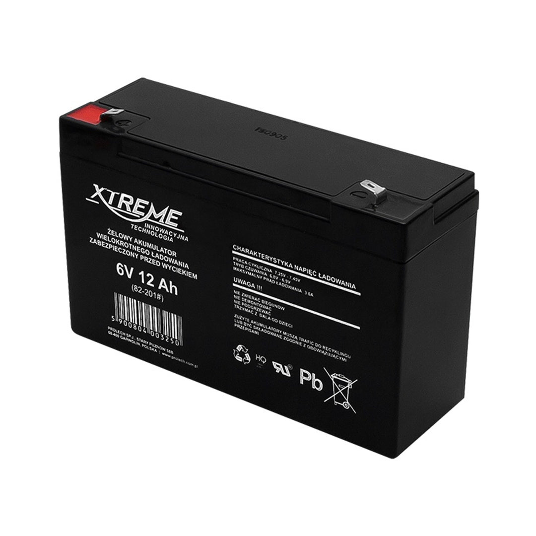 Batteria gel 6V 12Ah Xtreme AGM senza manutenzione per UPS