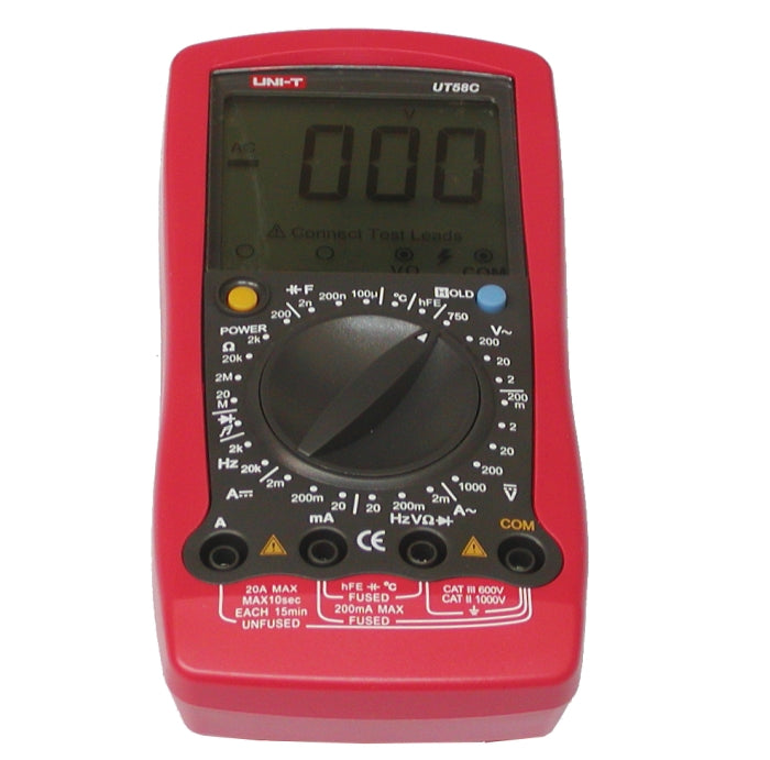 Il misuratore digitale professionale UT58C - UNI-T UT58C prodotto da Uni-t è un multimetro universale con una serie di funzioni di misurazione.