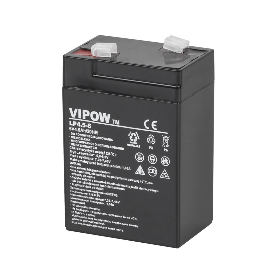 Batteria al gel 6V 4.5Ah HQ Vipow 5 anni di durata