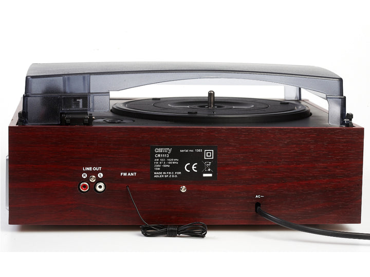 Grammofono + Radio FM CAMRY Stile Retrò classico HOME AUDIO 3 velocità Giradischi