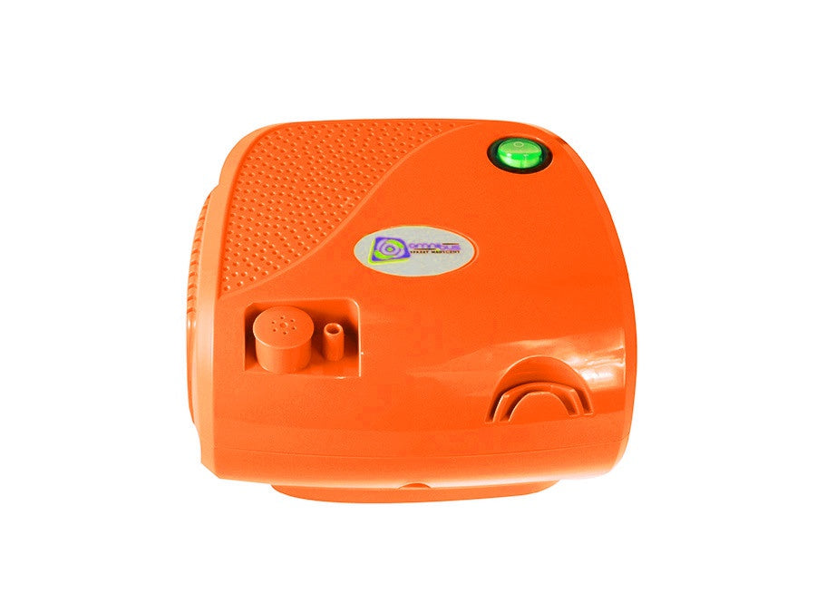 Inalatore Omnibus arancione, funzionamento continuo, 2 maschere, filtri di ricambio, BR-CN116B