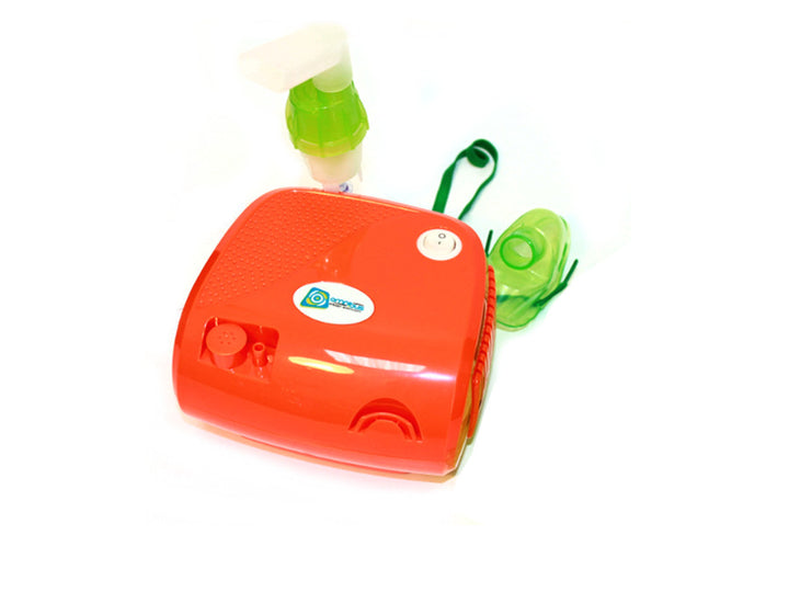 Inalatore Omnibus arancione, funzionamento continuo, 2 maschere, filtri di ricambio, BR-CN116B