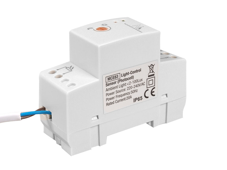 Interruttore Crepuscolare DIN 3000W Maclean MCE83 Risparmio Energia Elettrica