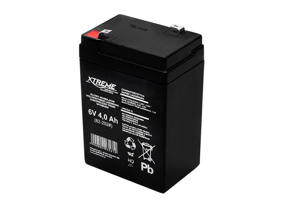 Batteria Gel 6V 4Ah Xtreme Senza Manutenzione AGM Allarme Giocattoli Prodotti medici