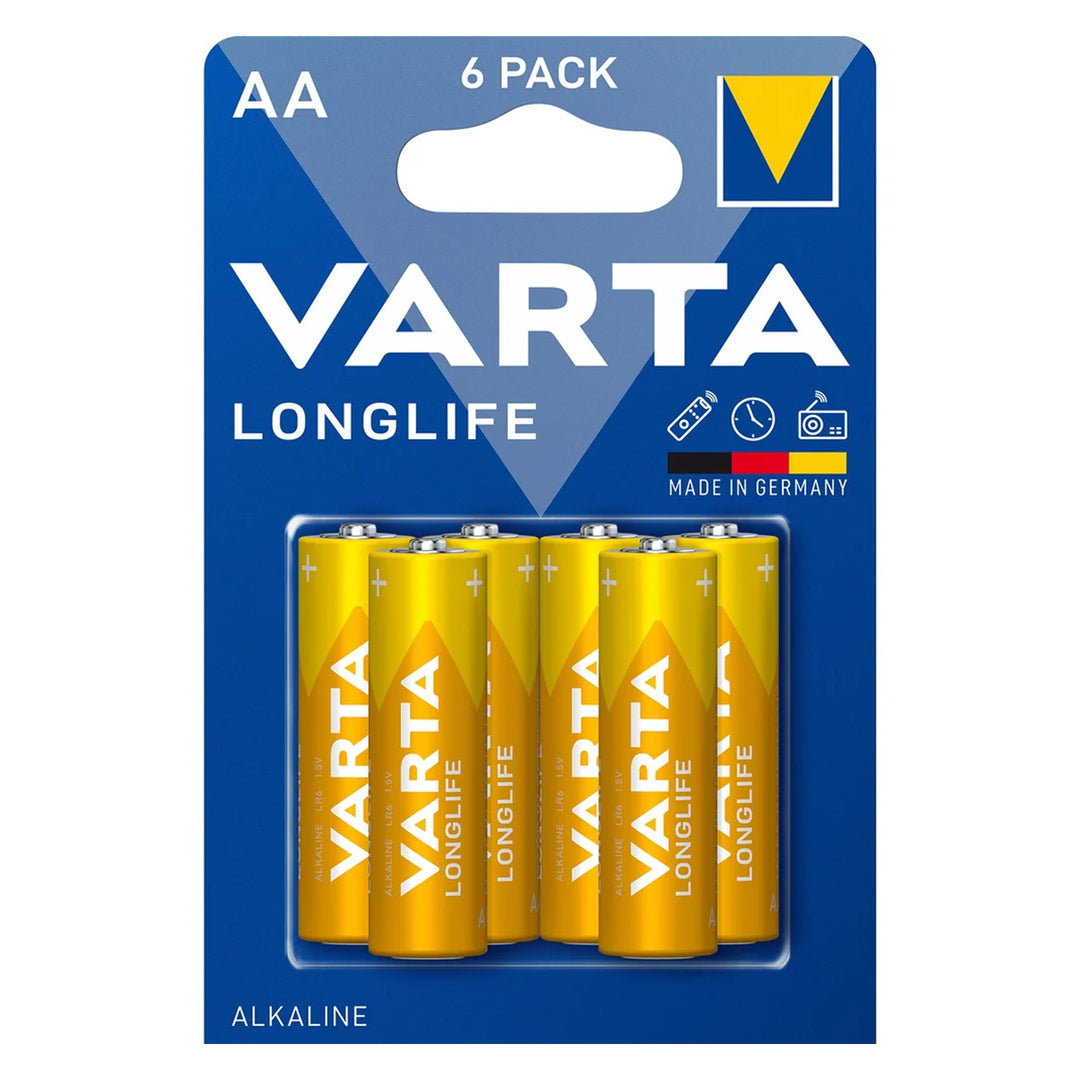6x batteria alcalina Varta R-06 R06 AA 1,5V Longlife