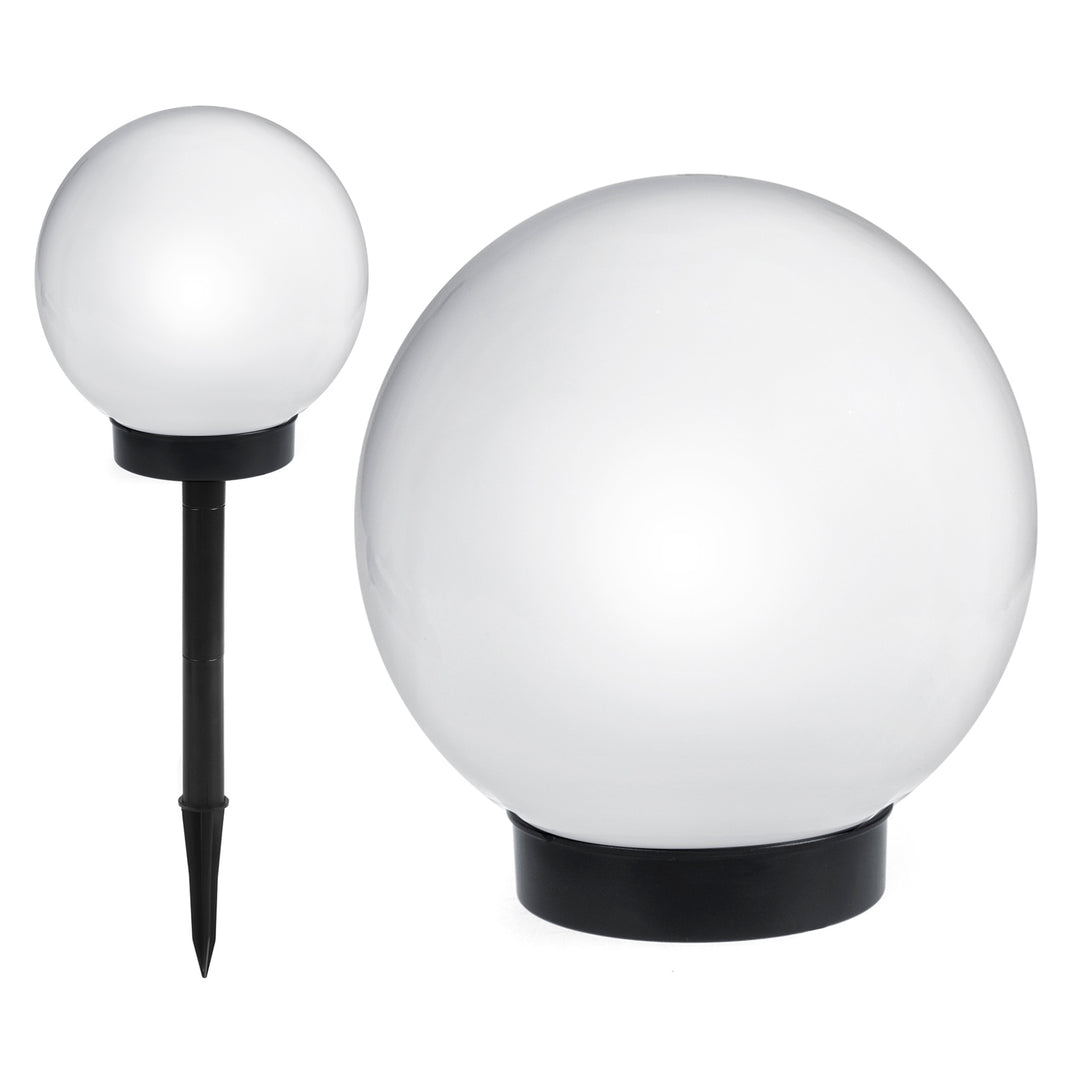 GreenBlue lampada solare da giardino a stelo, sfera 20x20x53cm, LED bianco, GB123