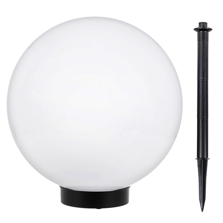 Lampada da giardino a LED solare Grande sfera da appoggio GB166 25x25x58cm, bianca