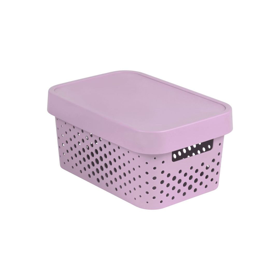 Contenitore openwork con coperchio Infinity da 4,5L rosa