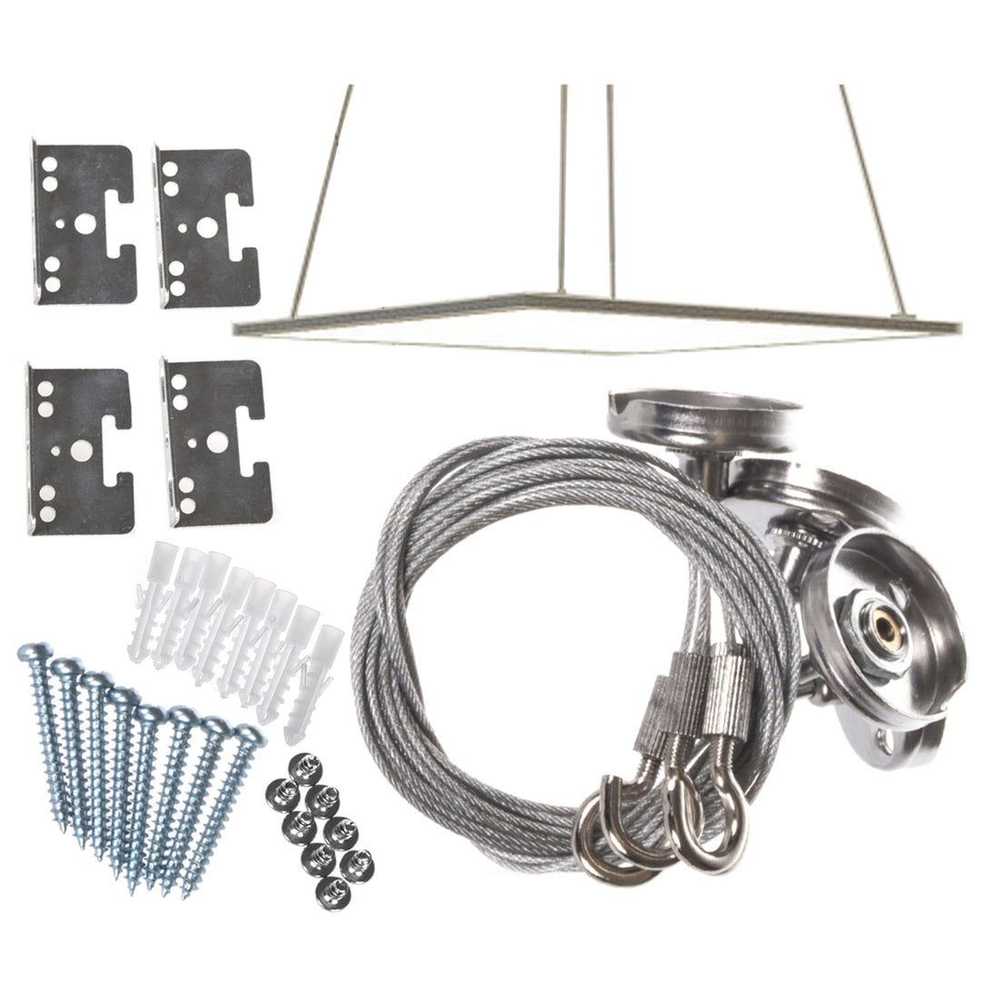 Led4U LD159 cavi di montaggio per pannelli a soffitto - set adatto a 600*600, 300*300, 300*600, 300*1200, 600*1200mm