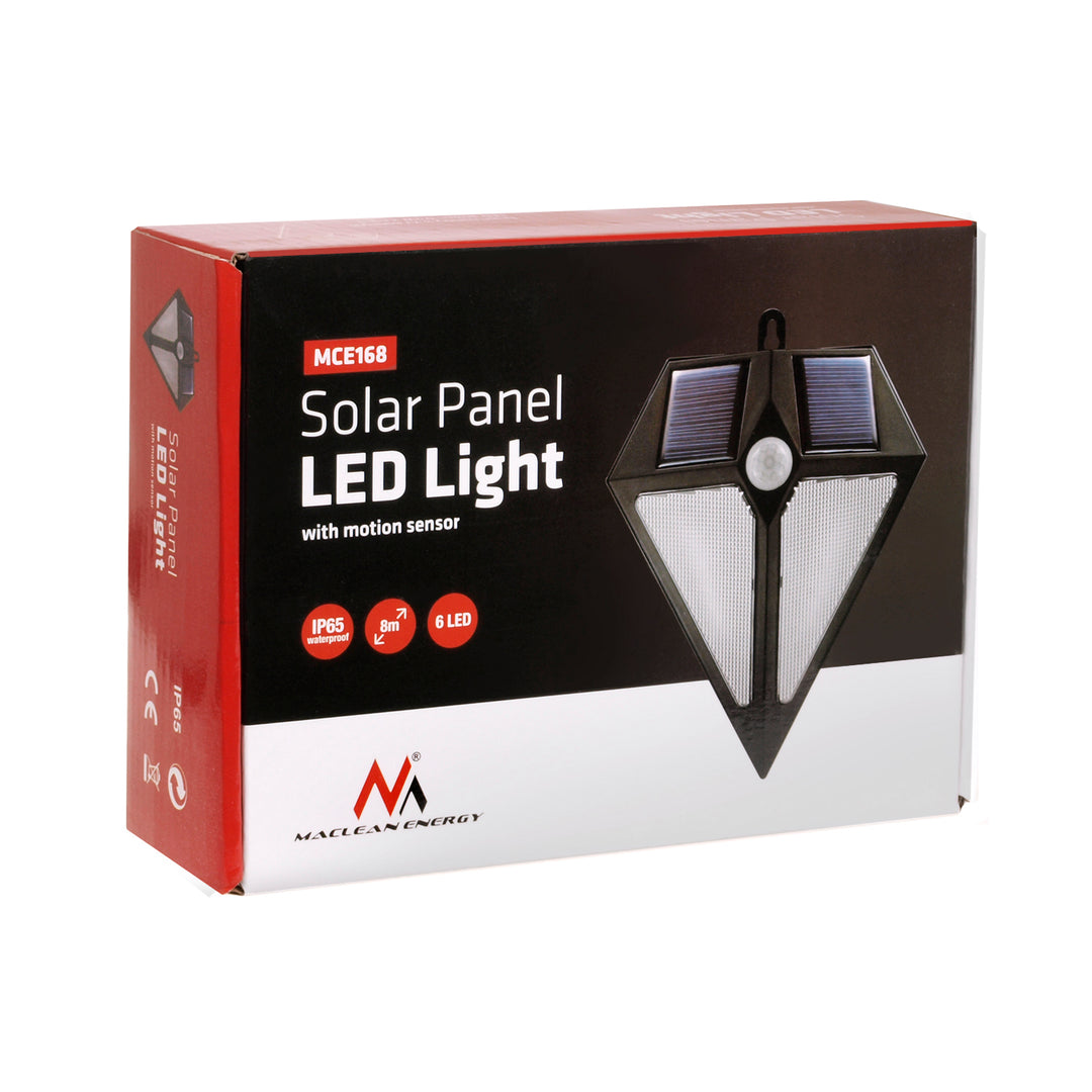 Lampada Solare da Parete con Senstore di Movimento 6 LED Maclean Energy MCE168 2x solar