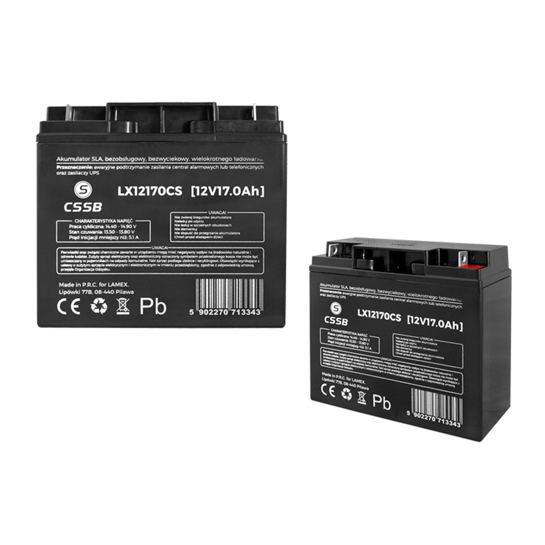 Batteria al gel CSSB 12V 17Ah vario uso colore nero