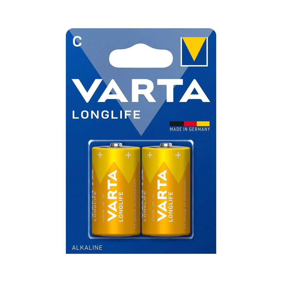 2x Varta R-14 LR14 C 1,5V batterie alcaline in blister