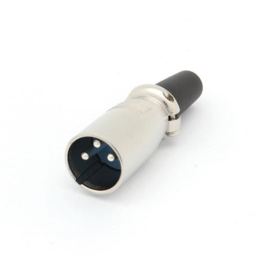 Connettore XLR 3P corto CA093 maschio per sistemi audio finitura nichelata