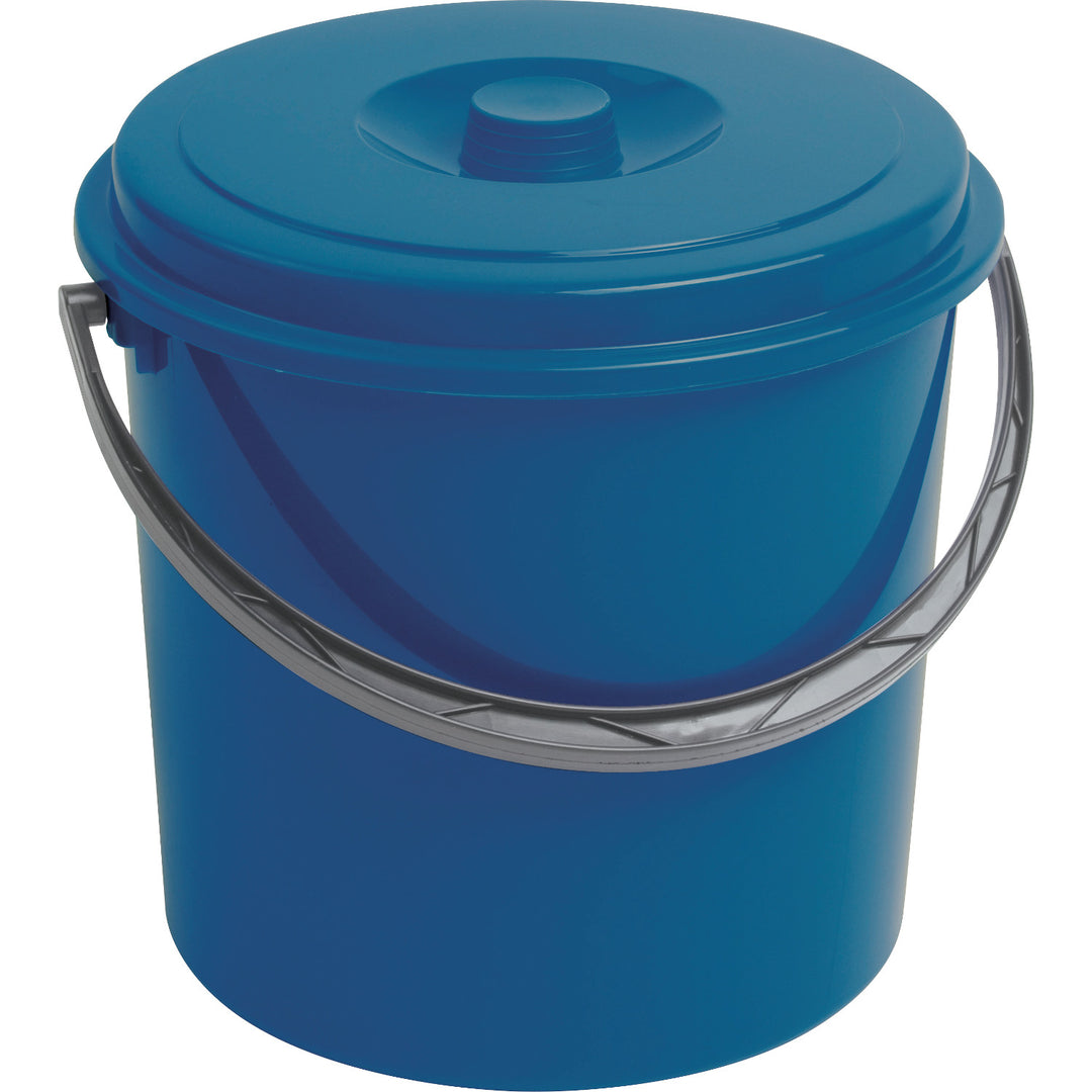 Secchio con coperchio capienza 12L Curver colre blu