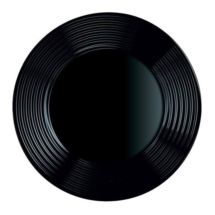 Servizio piatti in vetro temperato19 elementi  colore nero DAJAR