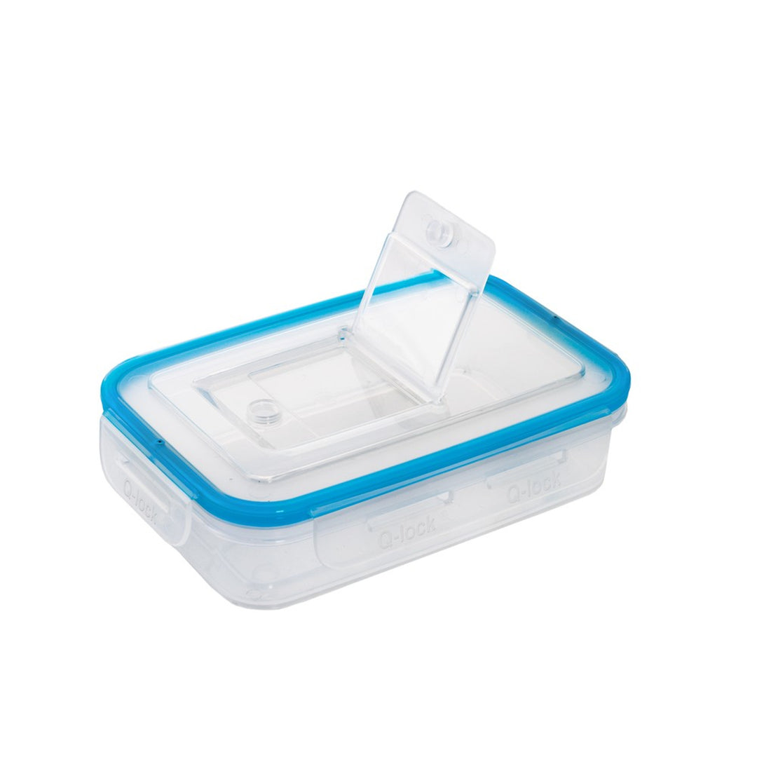 BranQ - Contenitore multiuso | Q-Lock 575ml per alimenti | Blu e trasparente