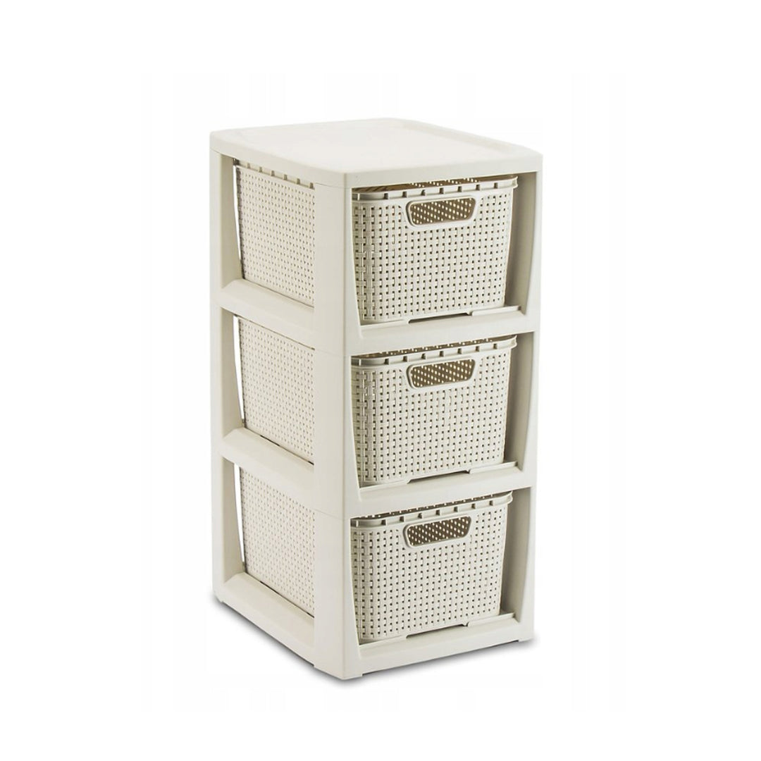 Branq Scaffale con 3 cassetti (bianco), stile scandinavo, design moderno