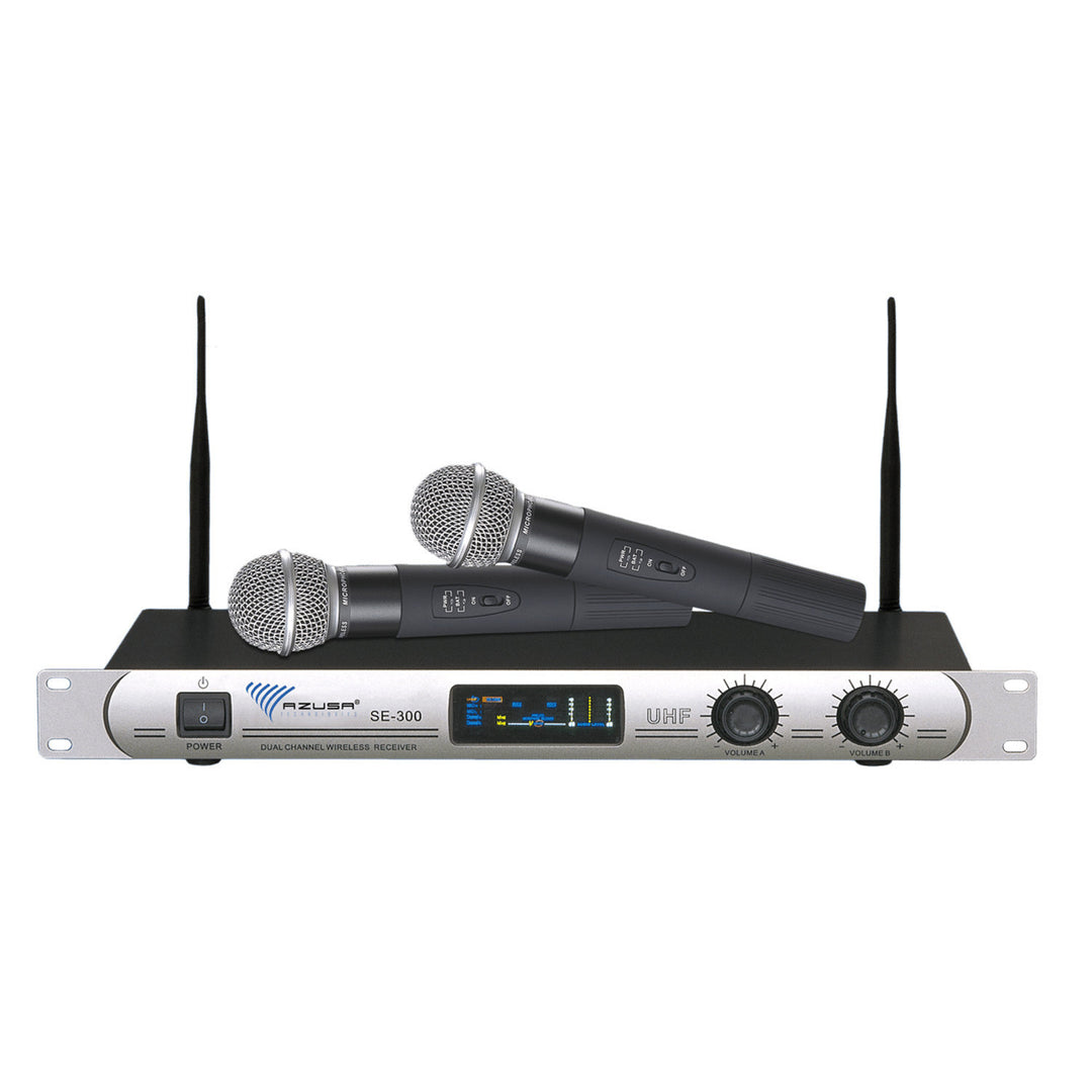 Microfono senza fili UHF SE-300 2 canali Azusa MIK0056