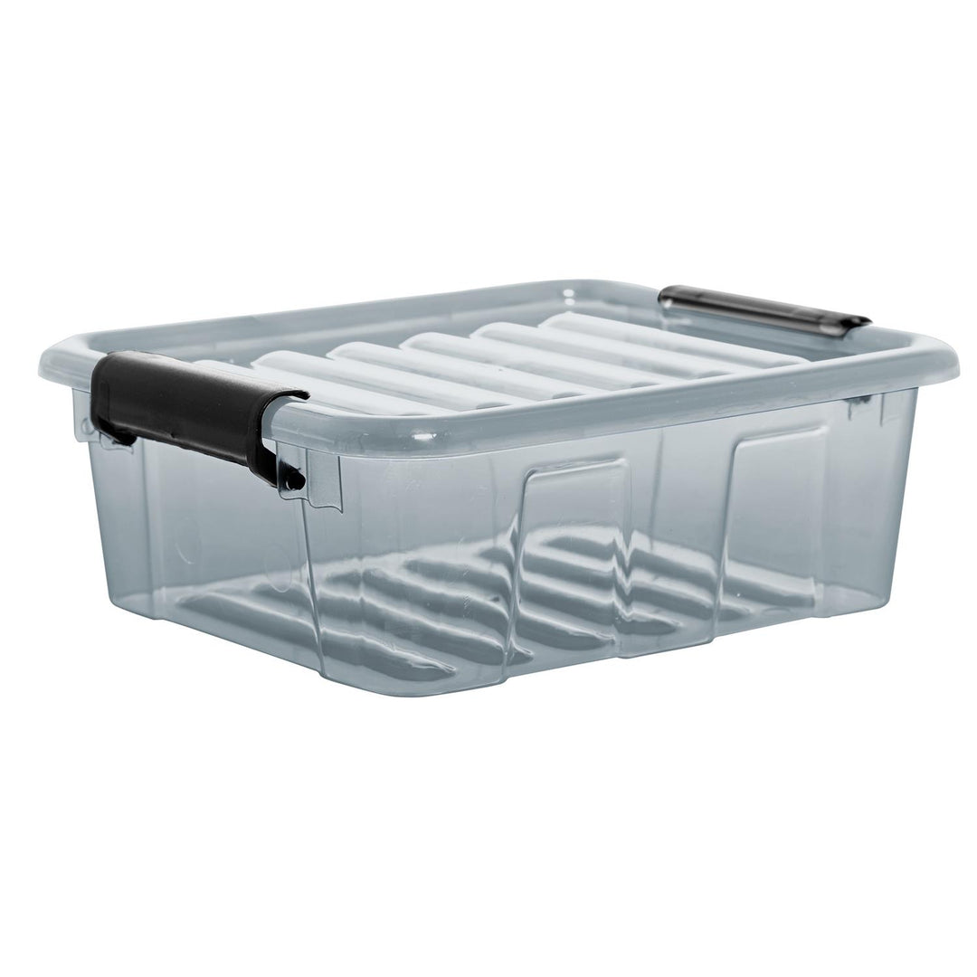 Cestino con coperchio Plast Team Home Box 2L grigio trasparente