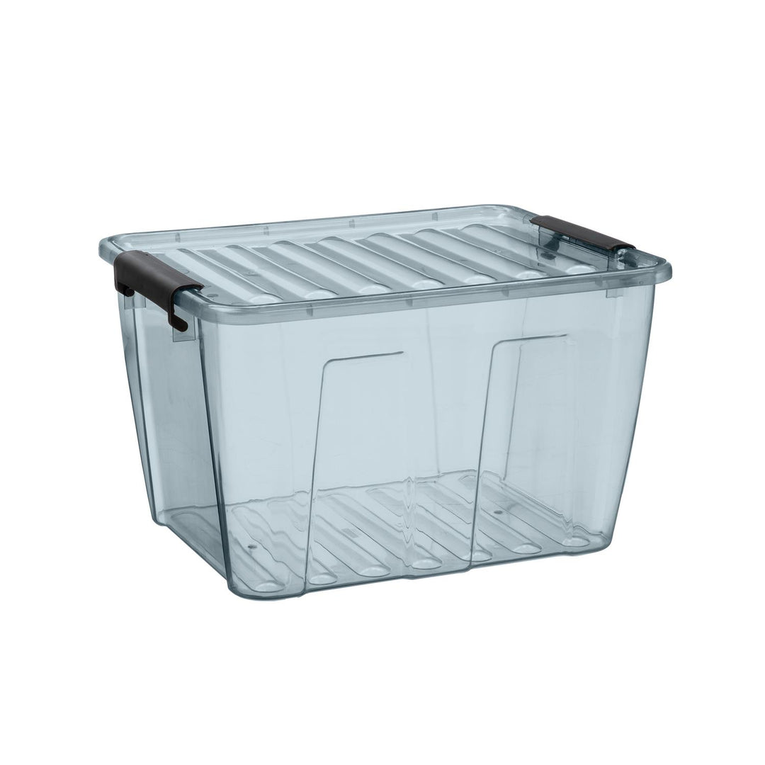 Contenitore con coperchio Plast Team Home Box 15L grigio trasparente
