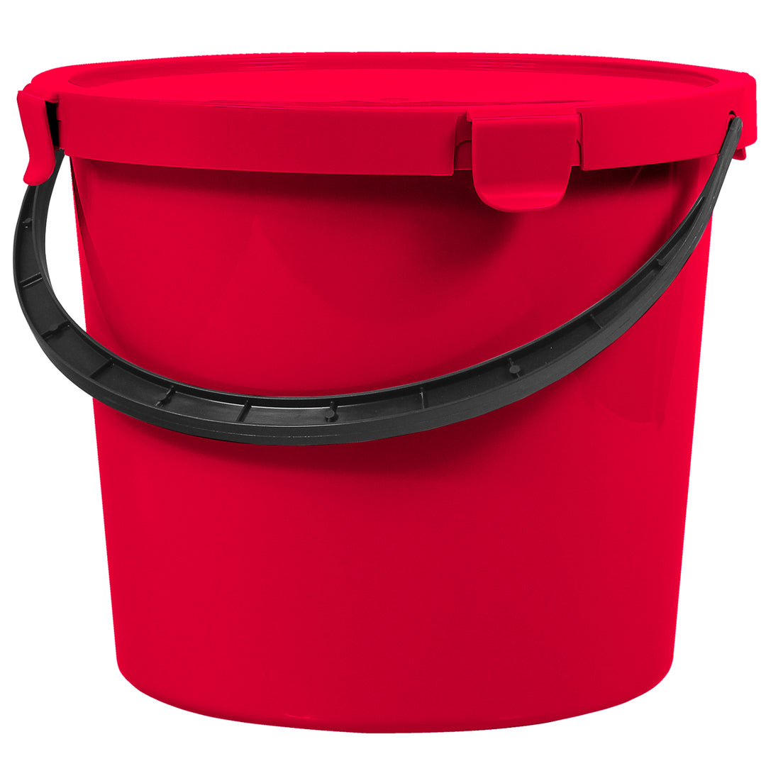 Secchio in plastica con coperchio Plast Team Berry 10L rosso