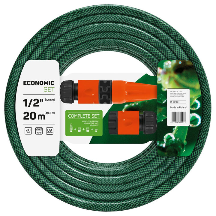 Kit tubo da giardino 20m 1/2 "più Sprinkler economico Cellfast