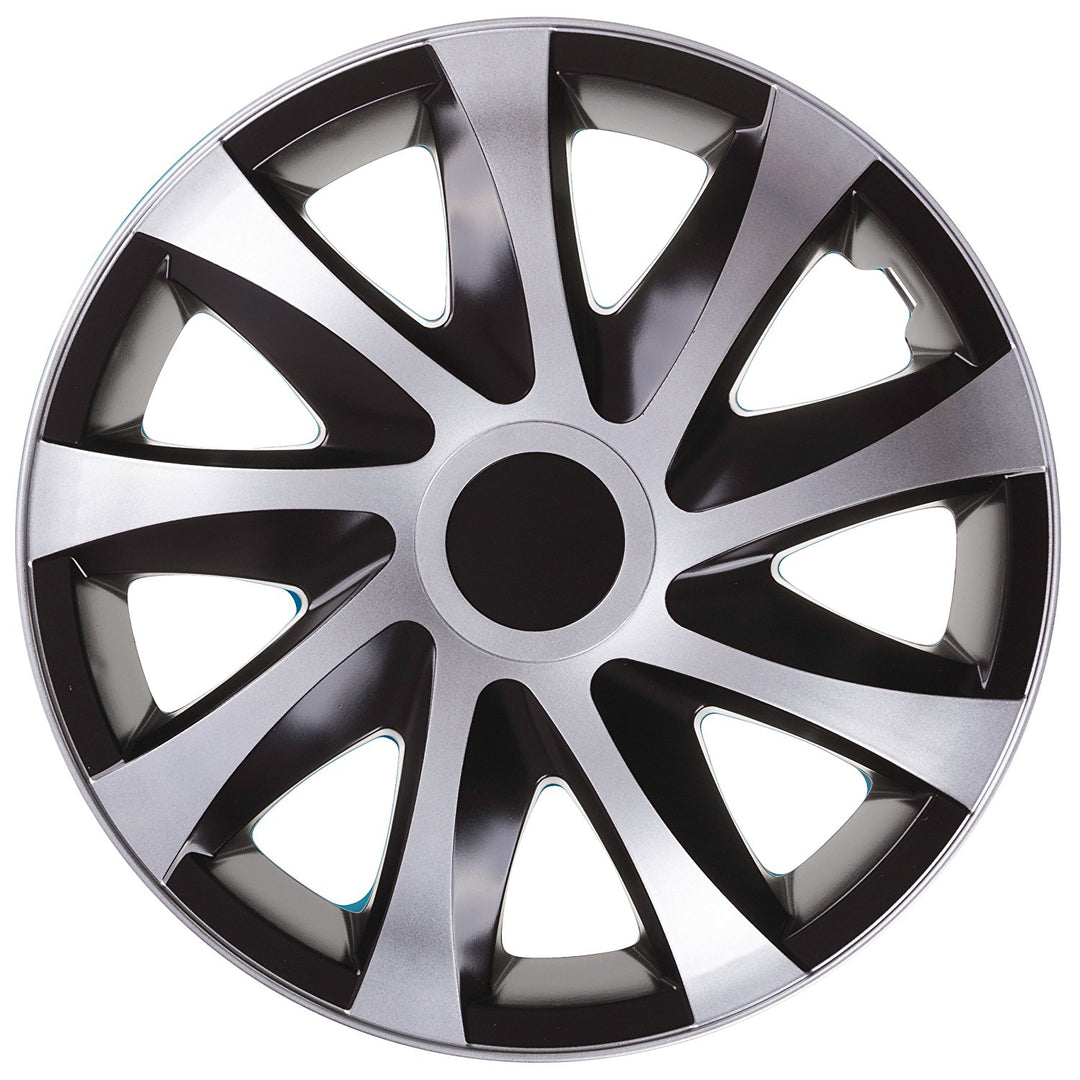 Coprimozzi universali 13" NRM DRACO CS nero/argento 4 pezzi