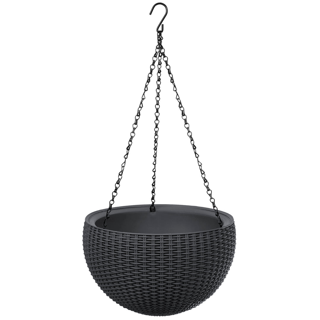 Keter Sphere Vaso da fiori sospeso Fioriera antracite Forma Moderna