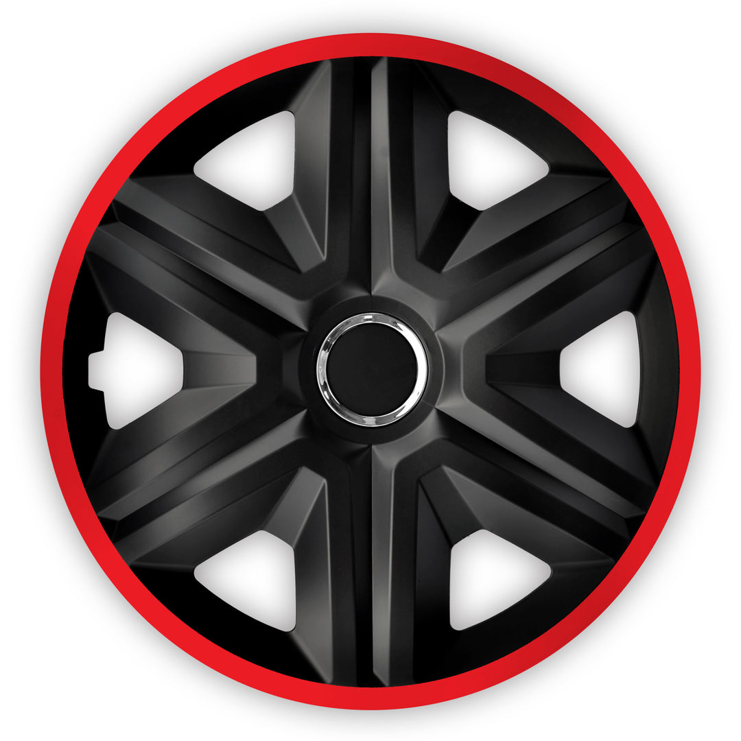 Copricerchi universali 14" NRM FAST LUX rosso 4 pezzi