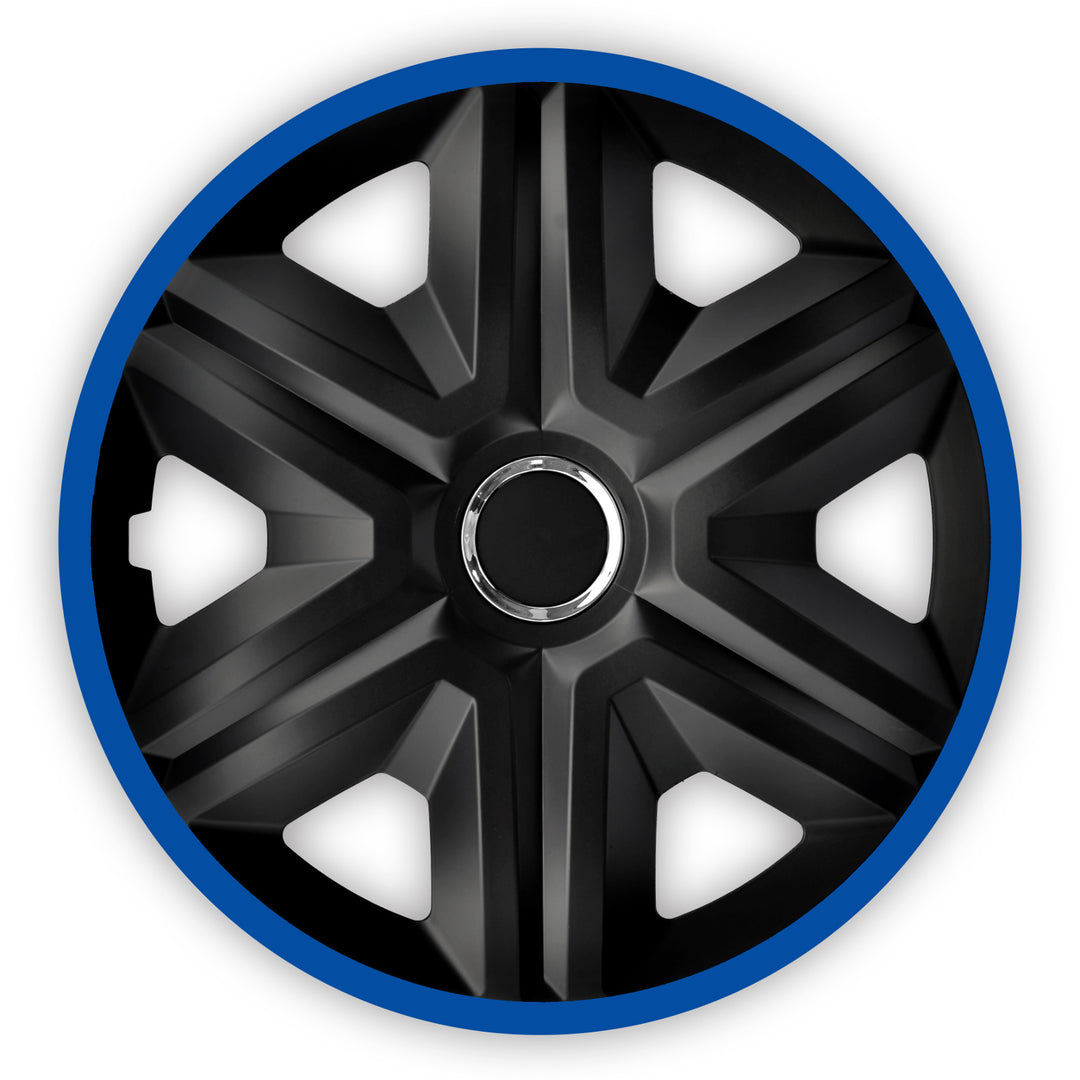 Set di copricerchii FAST LUX colore blu 14 "4 pezzi