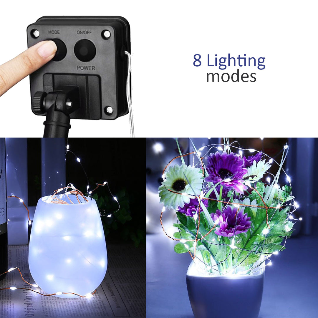 Lampada da giardino solare decorativa 100 LED 10m 600mAh GreenBlue GB164