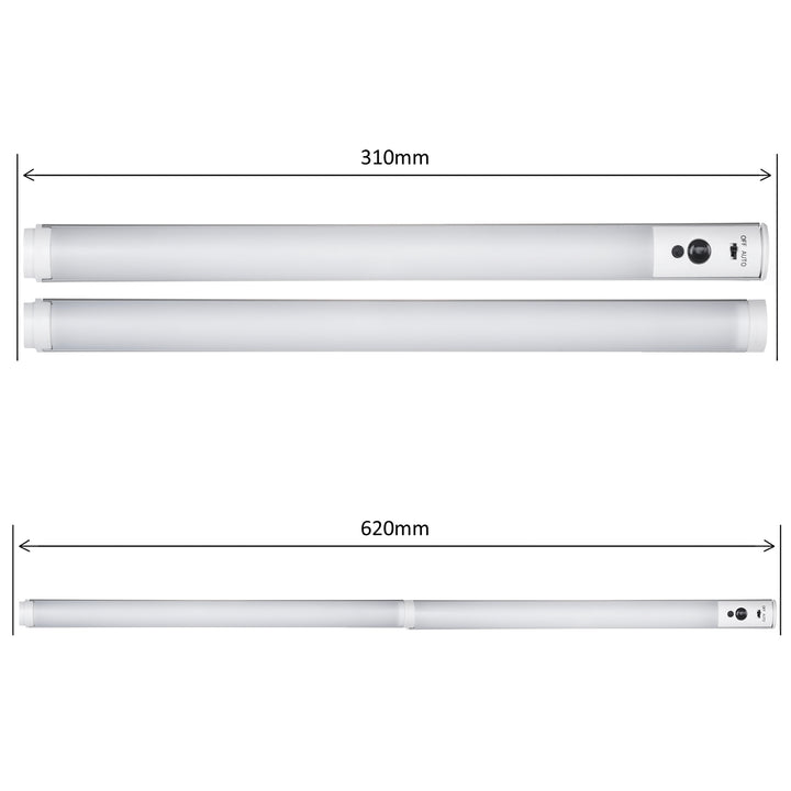Lampada lineare a LED sotto armadio, set di 2 moduli con telecomando e alimentatore Maclean Energy MCE245 - max.4 moduli su un alimentatore