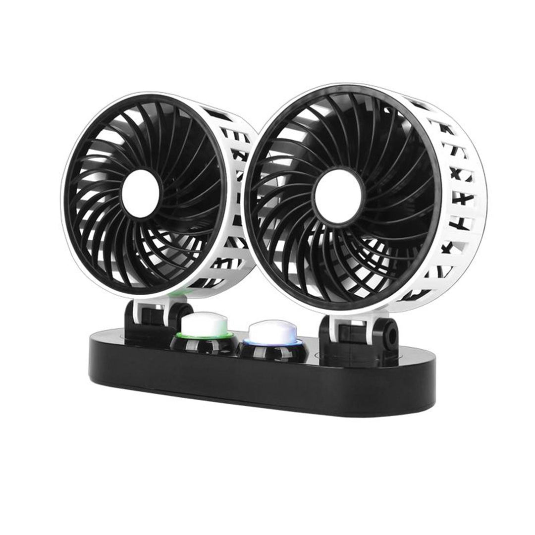 LTC doppio ventilatore 2x5 "12V con regolazione bianco nero