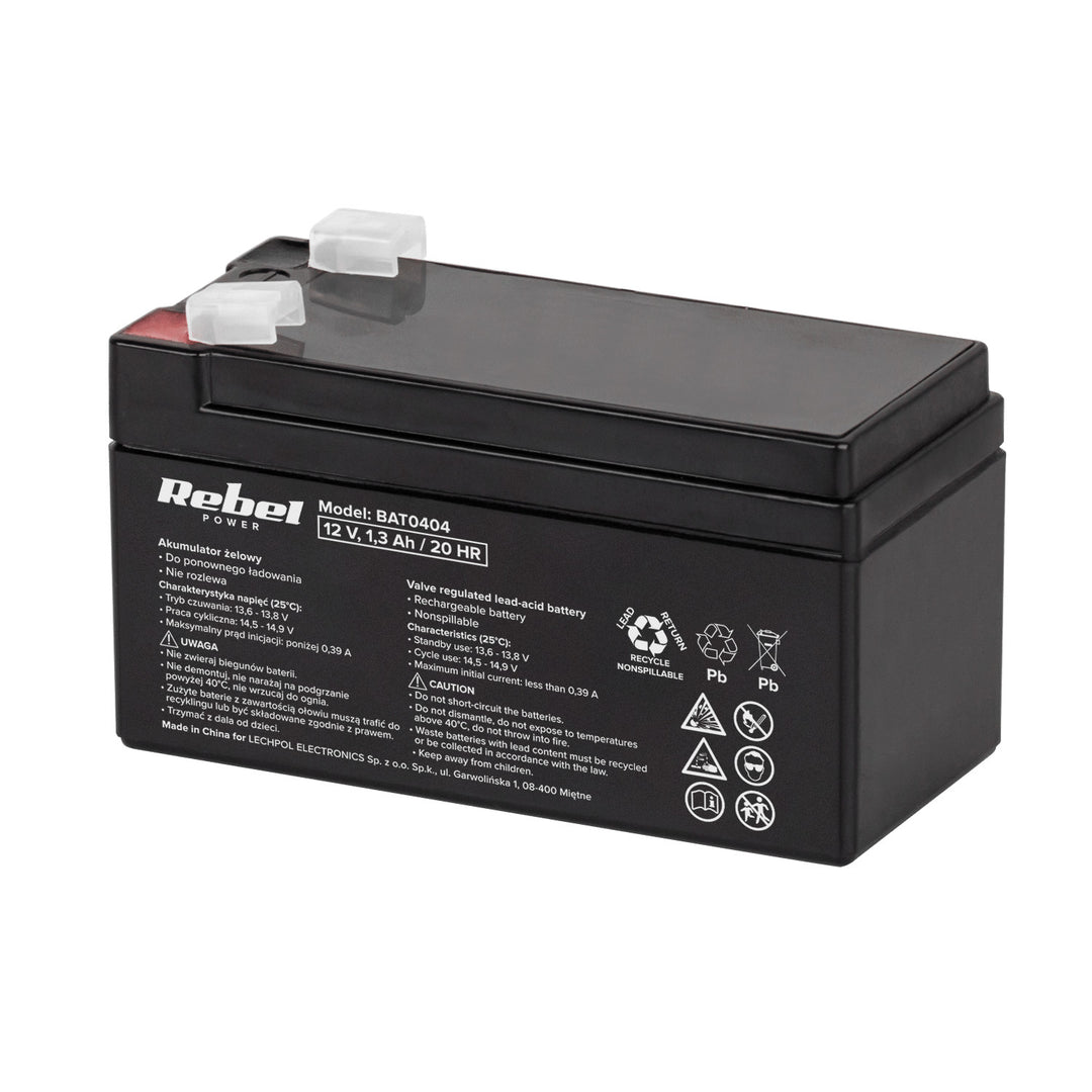Batteria al gel Rebel senza manutenzione 12V 1,3Ah, a lunga durata