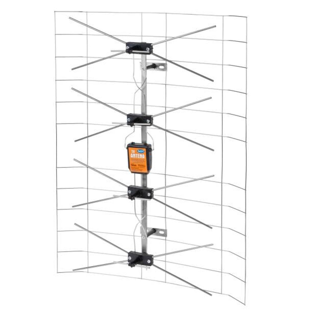 Antenna TV a rete a banda larga senza amplificatore e simmetrizzatore