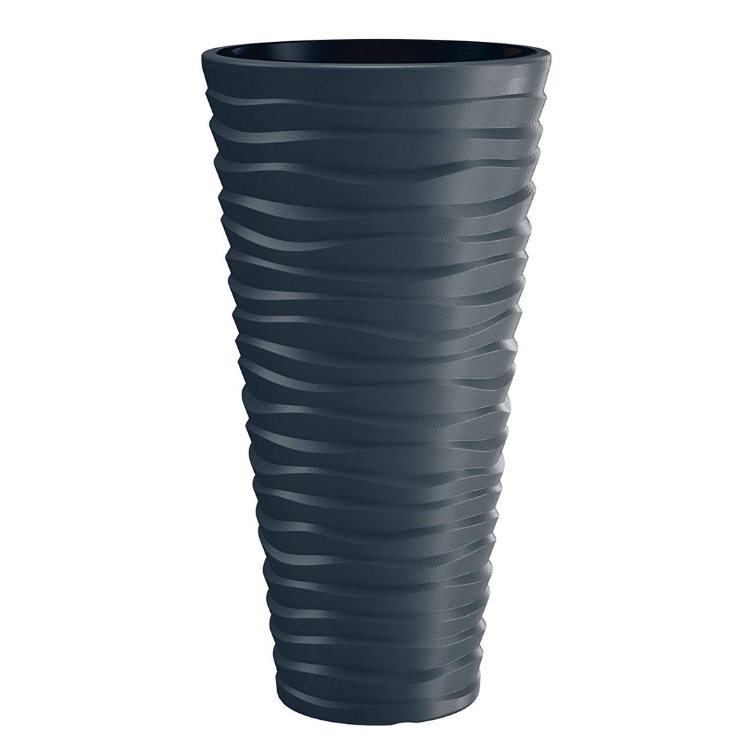 Vaso da fiori con inserto rimovibile Sand Slim DPSA400 antracite