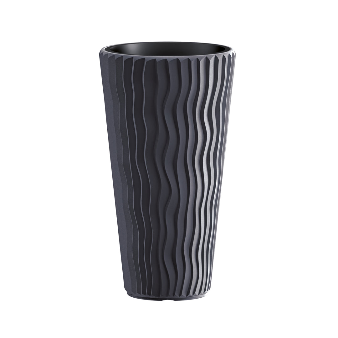 Vaso da fiori con inserto Sandy Slim DPSP400-S433 - antracite