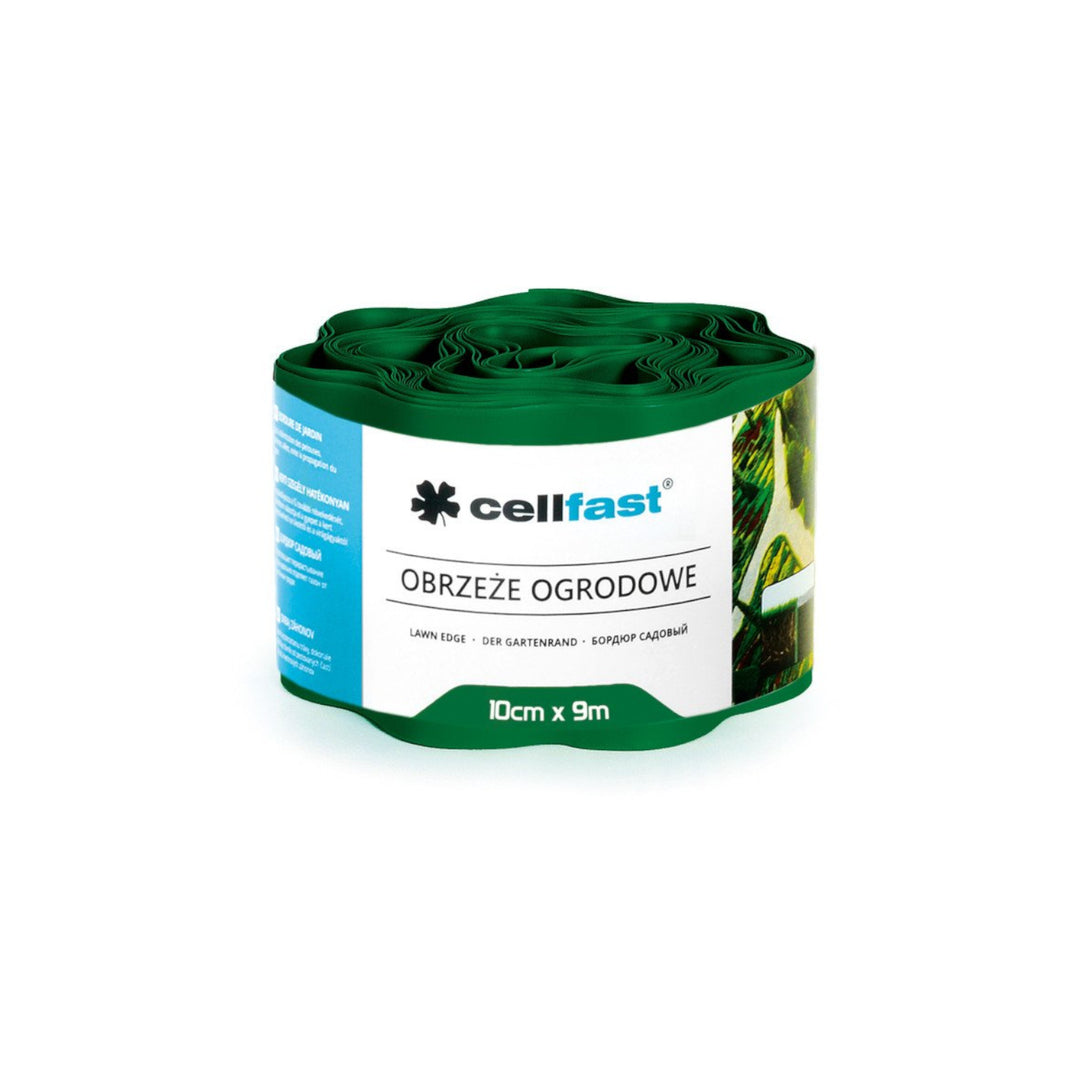 Bordo per giardino ondulato 10 cm x 9 m Cellfast verde scuro