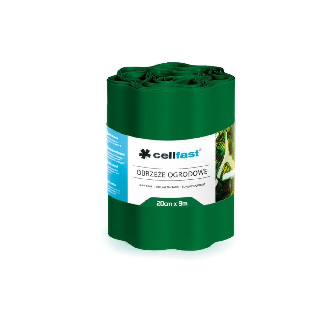 Bordo da giardino ondulato 20 cm x 9 m Cellfast verde scuro