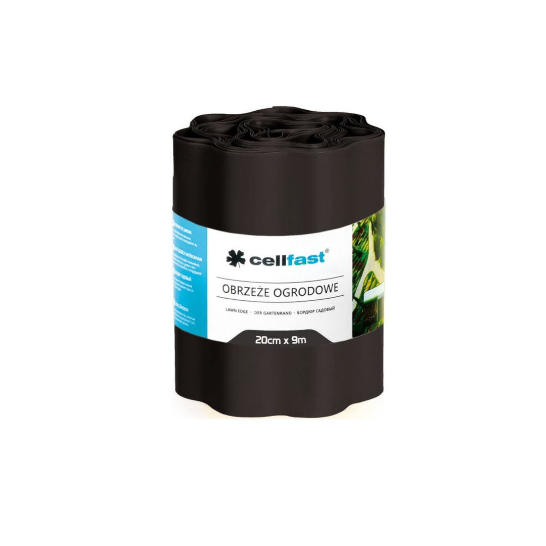Bordo da giardino ondulato 20 cm x 9 m Cellfast nero