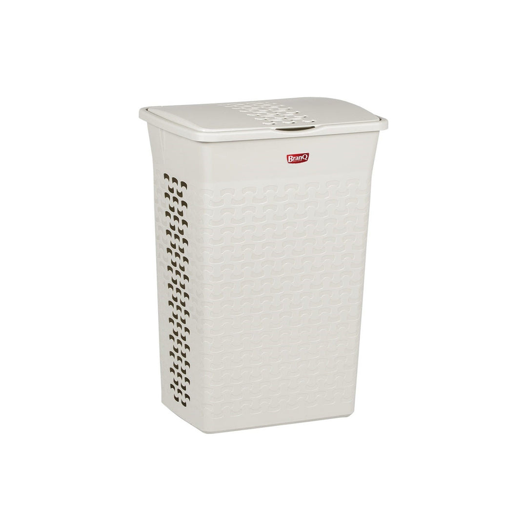 Portabiancheria rettangolare BranQ Cotton 55L - bianco