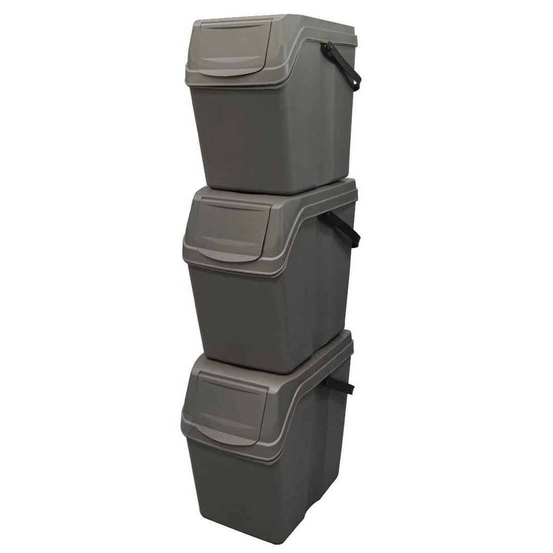 Set di cestini per sortibox 3x25L grigio ISWB25S3