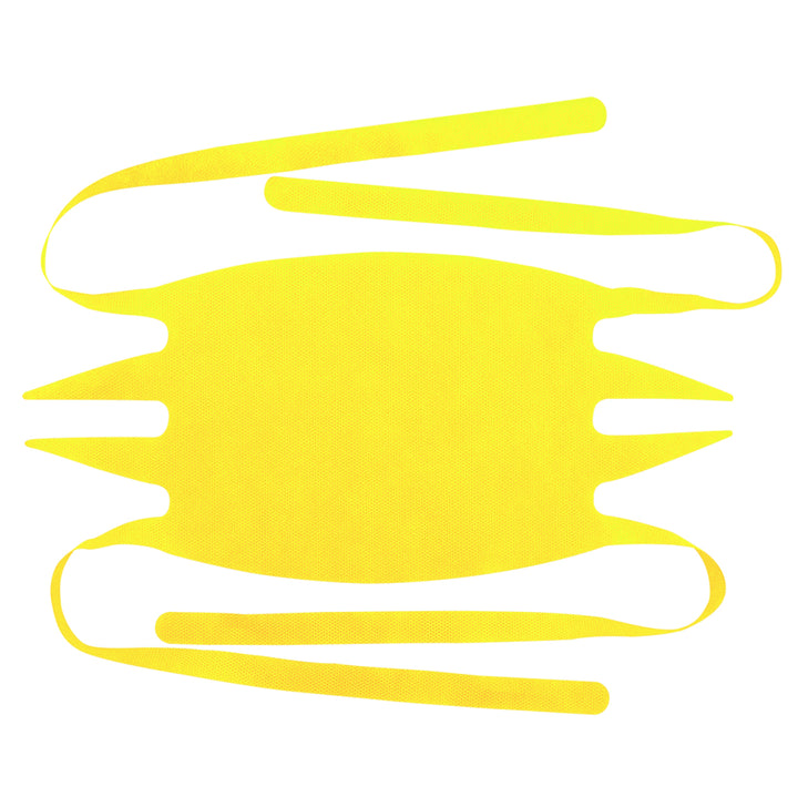 Maschera viso usa e getta legata colore giallo 25 pezzi