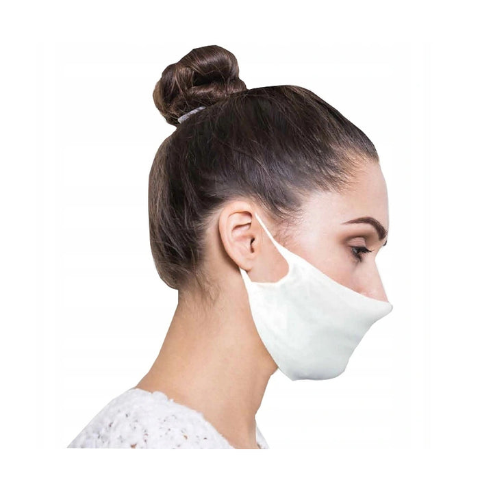 Maschera in microfibra a doppio strato bianco di alta qualità