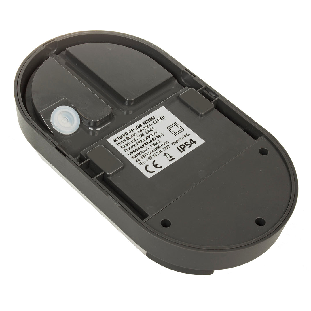 Lampada LED con sensore di movimento a infrarossi MCE340 GR 1100lm 15W IP54 Maclean Energy grigio, bianco naturale (4000K)