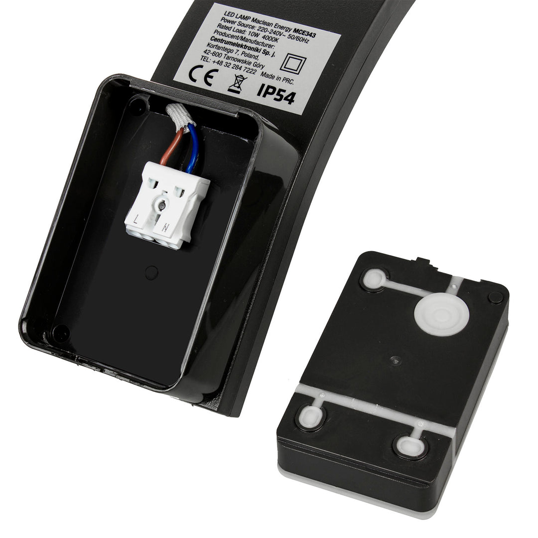 Lampada per facciate a LED MCE343 B 800lm 10W IP54 Maclean Energy nero, bianco naturale (4000K)