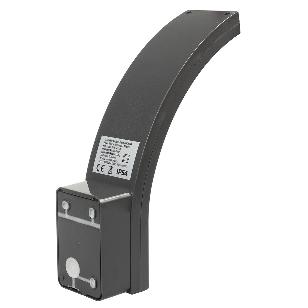Lampada per facciate a LED MCE343 GR 800lm 10W IP54 Maclean Energy grigio, bianco naturale (4000K)